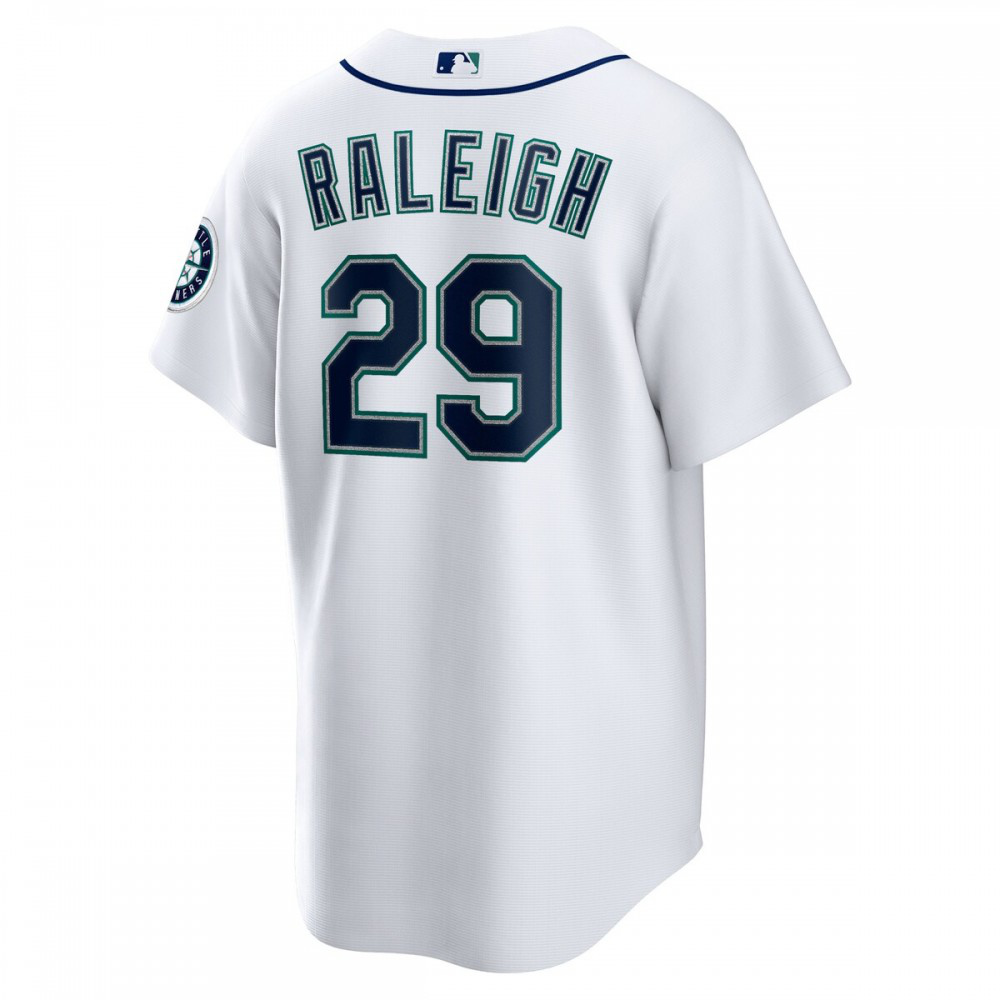 Cal Raleigh Seattle Mariners Home Replica Jersey - White-Pro Kit Vault | Brand New 26/27 Sports Jerseys